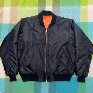 Vintage Rothco MA-1 Bomber Black Army Flight Jacket Men’s